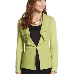 CHICO  boiled wool mix jacket NEW with tag size 1 in chicos sizing